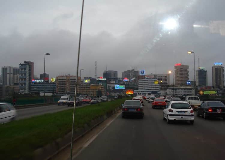 la circulation sur le pont de Degaull