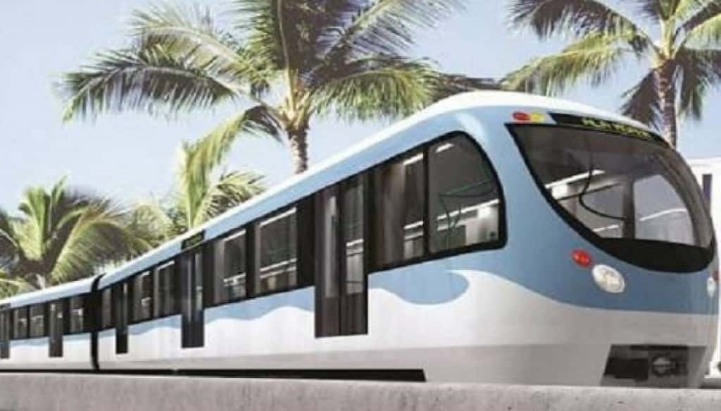 Maquette d'une rame du métro d'Abidjan