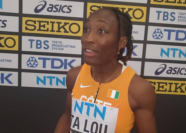 Déception de Marie Josée Ta Lou lors de la finale du 100m. (DR)