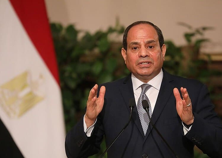 Président de la république arabe d'Égypte, Abdel Fattah al-Sisi Photo by Ludovic MARIN / AFP