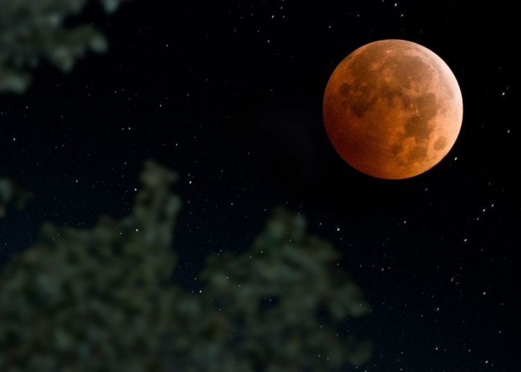 Une éclipse partielle de lune