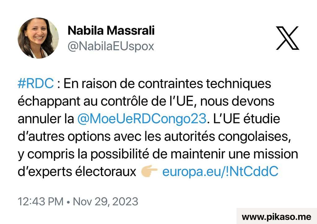 RDC / Élections : L'Union européenne annule sa mission d'observation