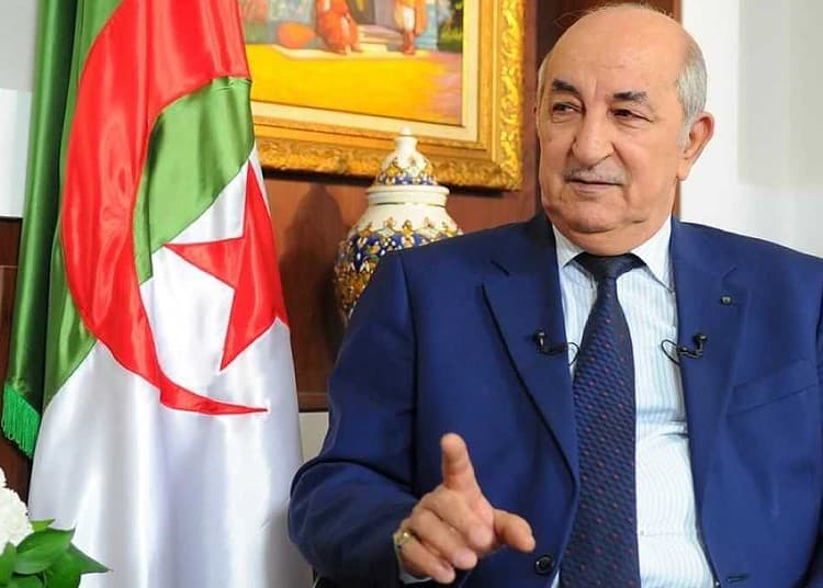 Le Président d'Algérie Abdelmadjid Tebboune