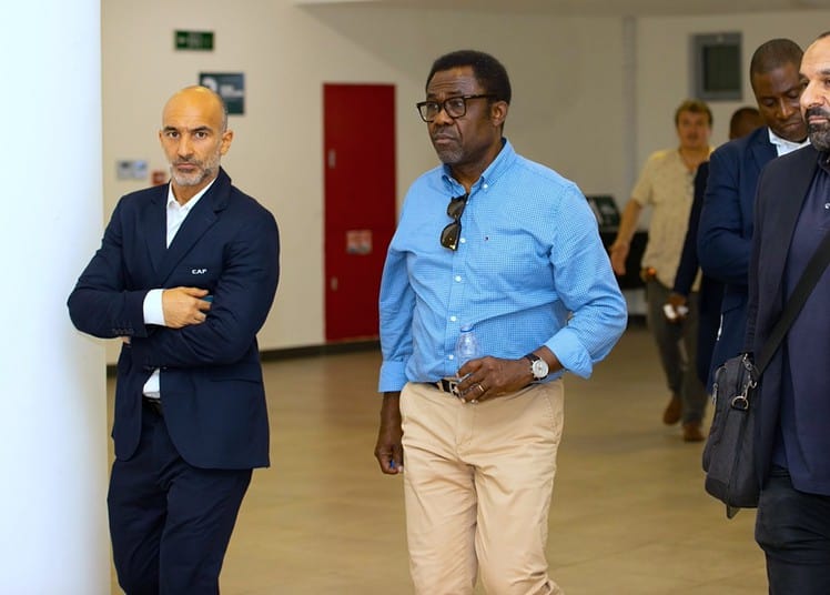 CAF General Secretary, Veron Mosengo-Omba during and Inspection Visit to the Alassane Ouattara Olympic Stadium in Epimbe, Cote d’Ivoire on 20  November 2023 ©Mohamed Aly/BackpagePix