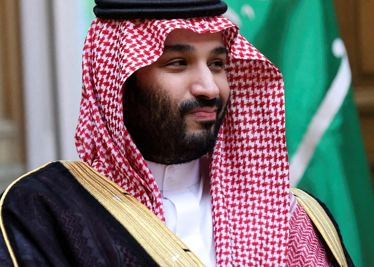 FILE PHOTO: Saudi Crown Prince Mohammed bin Salman meets with Greek Prime Minister Kyriakos Mitsotakis (not pictured) at the Maximos Mansion in Athens, Greece, July 26, 2022. REUTERS/Louiza Vradi/File Photo