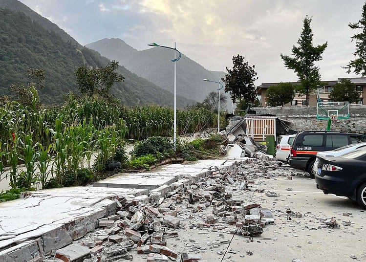 This photo shows the aftermath of a 6.6-magnitude earthquake in Hailuogou in China's southwestern Sichuan province on September 5, 2022. China OUT
(Photo by AFP)