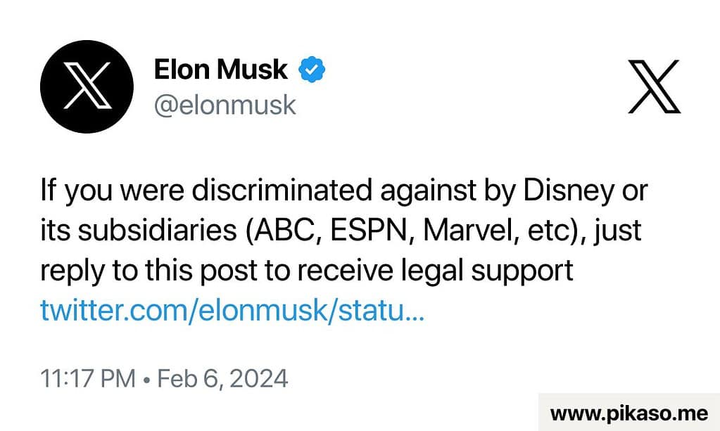 Elon Musk dénonce les normes d'inclusion de Disney et propose son aide aux victimes de discrimination