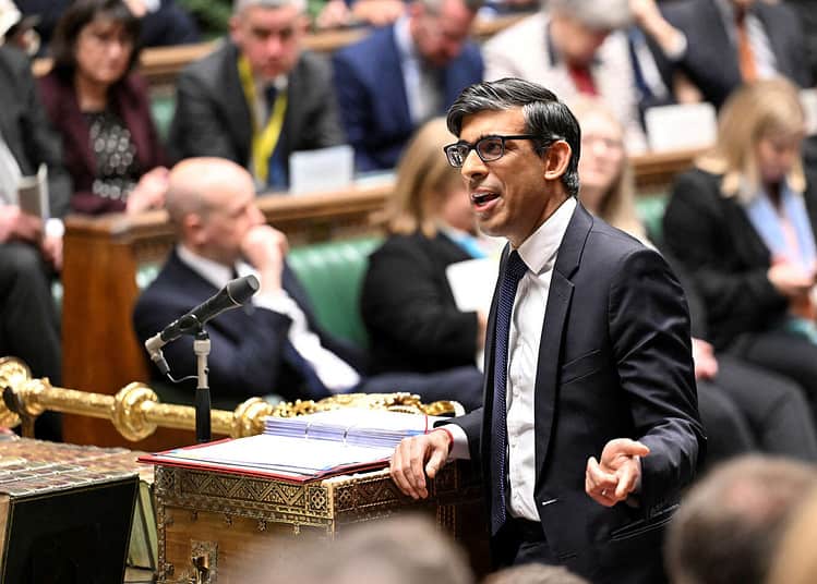 Le premier ministre  Rishi Sunak