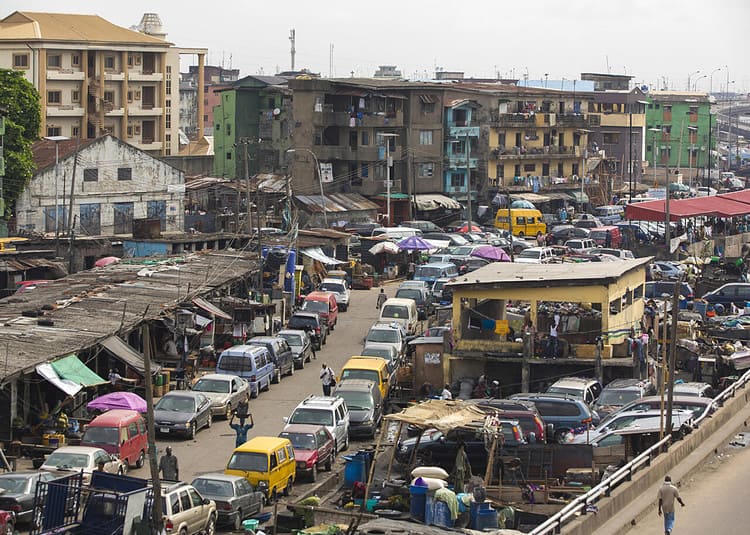 Lagos s a port and the most populous city in Nigeria. It is the second fastest-growing city in Africa and the seventh in the world (Photo by Patrick ROBERT/Corbis via Getty Images)