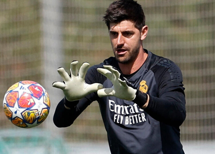 Soccer Football - Champions League - Final - Real Madrid Training - Ciudad Real Madrid, Valdebebas, Madrid, Spain - May 27, 2024 Real Madrid's Thibaut Courtois during training REUTERS/Juan Medina