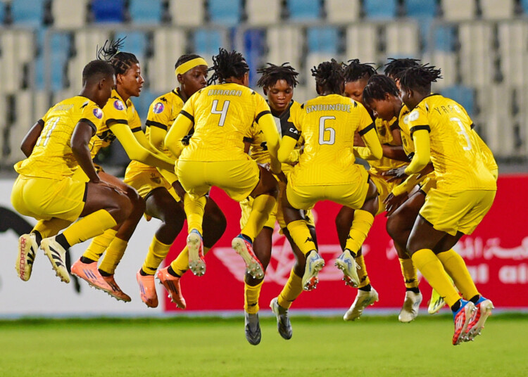 ASEC Mimosas players during the 2025 CAF Womens Champions League match between JKT Queens and ASEC Mimosas at Suez Canal Authority Stadium in Ismailia, Egypt on 12 November 2025 ©Mostafa Emira/BackpagePix