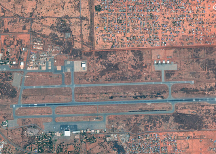 A satellite image shows Diori Hamani International Airport and military bases after gunfire and explosions, in Niamey, Niger, January 29, 2026. ©2026 Vantor/Handout via REUTERS THIS IMAGE HAS BEEN SUPPLIED BY A THIRD PARTY. MANDATORY CREDIT. NO RESALES. NO ARCHIVES. DO NOT OBSCURE LOGO.